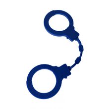 Синие силиконовые наручники  Штучки-дрючки (236783)