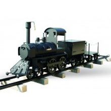Профессиональный гриль - коптильня Smoky Fun Grill Train (поезд на рельсах с вагоном для дров или угля)