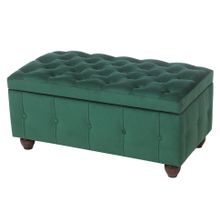 Пуф Брага-3Т в ткани велюр зеленый