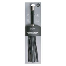 Easy toys Черная плеть Easytoys Flogger With Metal Grip - 38 см. (черный)