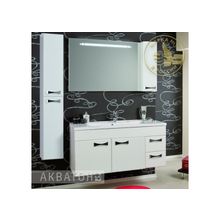 Акватон Мебель для ванной Диор 120 (белый) - Шкаф-колонна Диор белая