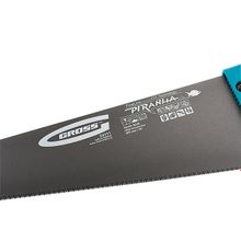 Ножовка по дереву "PIRANHA", 400 мм, 11-12 TPI, калёный зуб, тефлоновое покрытие полотна, 2-х компонентная рукоятка GROSS 24111
