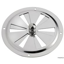 Osculati Round vent polished SS 152 mm + fly screen, 53.214.66