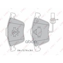 Колодки Тормозные Дисковые | Перед | Audi A4 1.0-3.0td 04-07  A6 2.0-3.2 04>  A8 3.7-4.2 02-10, Front LYNXauto арт. BD1217