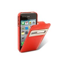 Melkco Leather Case for Apple iPhone 4 (Red LC)