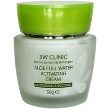 3W Clinic Aloe Full Water Activating Cream 50 мл