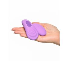 Фиолетовый компактный вибростимулятор Remote Silicone Please-Her сиреневый