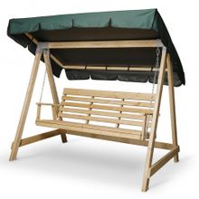 Садовые качели СЕЛЕНА 3.0 деревянные, без покраски (без матраса)