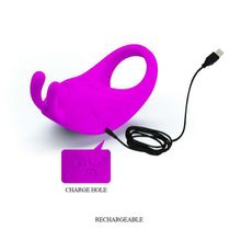 Baile Лиловое эрекционное кольцо с вибрацией Rabbit Vibrator (лиловый)