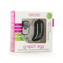 Чёрное радиоуправляемое виброяйцо Vibrating G-spot Egg medium (79985)