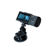 Видеорегистратор автомобильный DVR-R300 с двумя камерами, GPS и шоксенсором