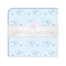 SwaddleDesigns Ultimate Gray Doggie голубая