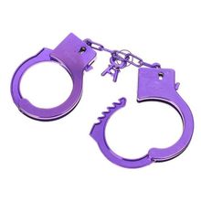Фиолетовые пластиковые наручники  Блеск Фиолетовый
