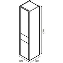 Шкаф-пенал Roca Ronda R, белый матовый бетон, ZRU9303006