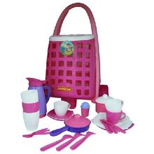 Полесье 44389 Забавная тележка + набор детской посуды (31 эл.)