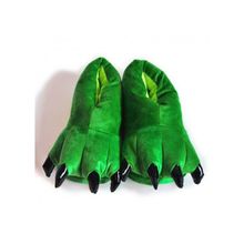 Мягкие домашние тапочки зеленые