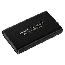 Внешний контейнер для SSD mSATA Orient 3501U3, черный, металл, USB 3.0