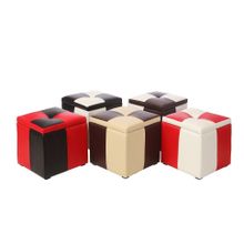 Пуф Рубио-2 в кожзаме коричнево-бежевый