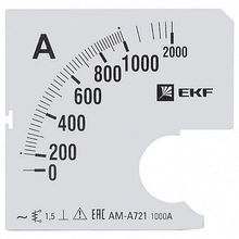 Шкала сменная для A721 1000 5А-1,5 |  код. s-a721-1000 |  EKF