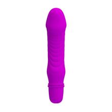 Фиолетовый мини-вибратор Justin -13,5 см. Фиолетовый