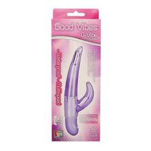  Фиолетовый вибратор для G-стимуляции GOOD VIBES G-VIBE - 16 см.