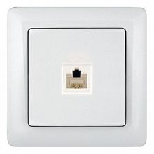 Розетка телефонная 1xRJ11 HIT, белый |  код. RT-4S3-B |  Schneider Electric