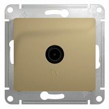 Розетка TV GLOSSA, проходная, титан |  код. GSL000492 |  Schneider Electric