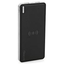 Внешний аккумулятор Powerbank Molecula PB-8.0-03Qi, 8000 мАч, черный, 2 USB-порта, max 2,1 A, беспроводная зарядка Qi