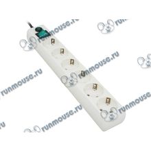 Сетевой фильтр на 6 розеток Гарнизон "EHW-0", белый (0.5м) тип IEC C14 [135920]