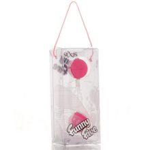 Розовые вагинальные шарики на прозрачной сцепке Розовый