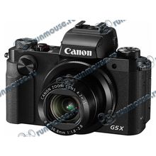 Фотоаппарат Canon "PowerShot G5 X" (20.2Мп, 4.2x, ЖК 3.0", SDXC, WiFi, NFC), черный [134819]