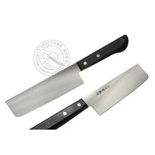 Нож кухонный Накири-топорик для овощей 160 295, молибден-ванад. сталь, рукоять ABC пластик DTY-02