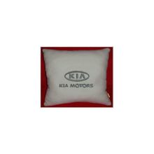  Подушка Kia motors белая вышивка серебро