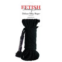 Черная веревка для фиксации Deluxe Silky Rope - 9,75 м. (черный)