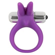 Фиолетовое эрекционное кольцо с вибрацией Smile Rabbit Фиолетовый
