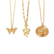 Многослойное колье "Бабочка и змея" (арт. 81065-7)