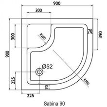 Душевой поддон Ravak Sabina (A217001020) (90x90)