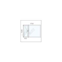 Пластиковое окно ПВХ -  профиль Rehau Blitz Design (1760х1420мм)"