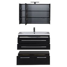 Зеркало-шкаф Aquanet Нота 100 камерино черный