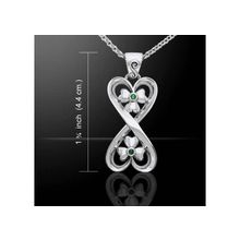 Серебряный талисман "двойной трилистник"