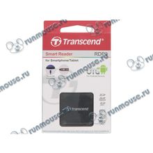 Картридер MicroUSB OTG Transcend "TS-RDP9K", USB SDXC microSDXC, черный (ret) [125653]