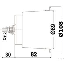 Osculati Delux SS LED glass holder w drain hole, 48.430.11