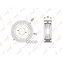Ролик Натяжной Приводного Ремня Skoda Fabia Ii 1.4tsi 10-   Vw Golf V-Vi 1.4tsi 05-   Jetta V-Vi 1.4tsi 06-   Tiguan 1.4tsi 07-   Alt   Ac LYNXauto арт. PB5304
