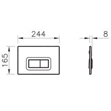 Vitra Унитаз подвесной с инсталляцией Form 300 9812B003-7203 кнопка хром