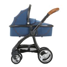 Egg Carrycot Petrol Blue & Gun Metal Frame