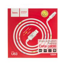 Data кабель USB HOCO U63 type-c белый