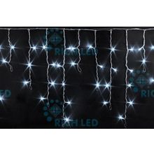 Rich LED RL-i3*0.5F-T W Уличная светодиодная Бахрома 3x0.5 м, белый, мерцание, провод прозрачный