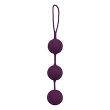 Seven Creations Фиолетовые вагинальные шарики с петлёй