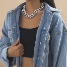 Колье-цепь под серебро (арт. 83508-9)