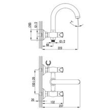 Смеситель Lemark Pallada LM2602C для ванны с душем